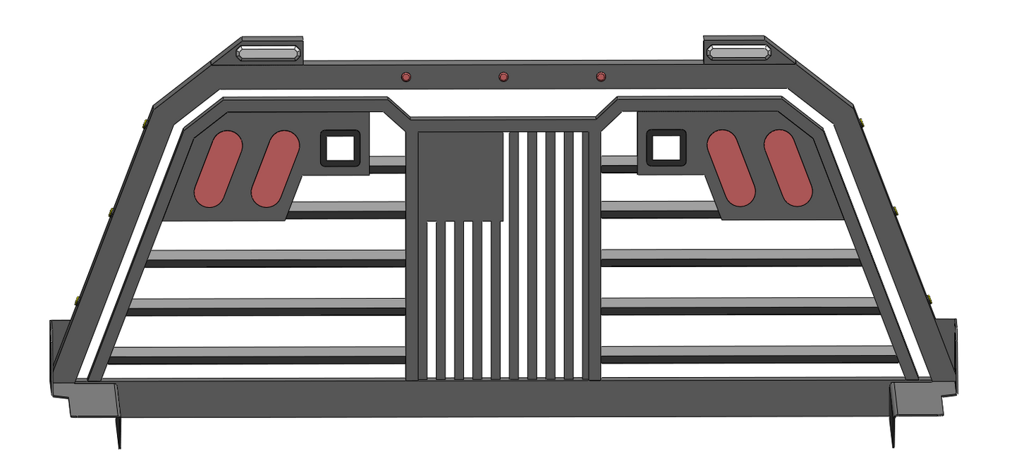 Double Frame American Flag Rack